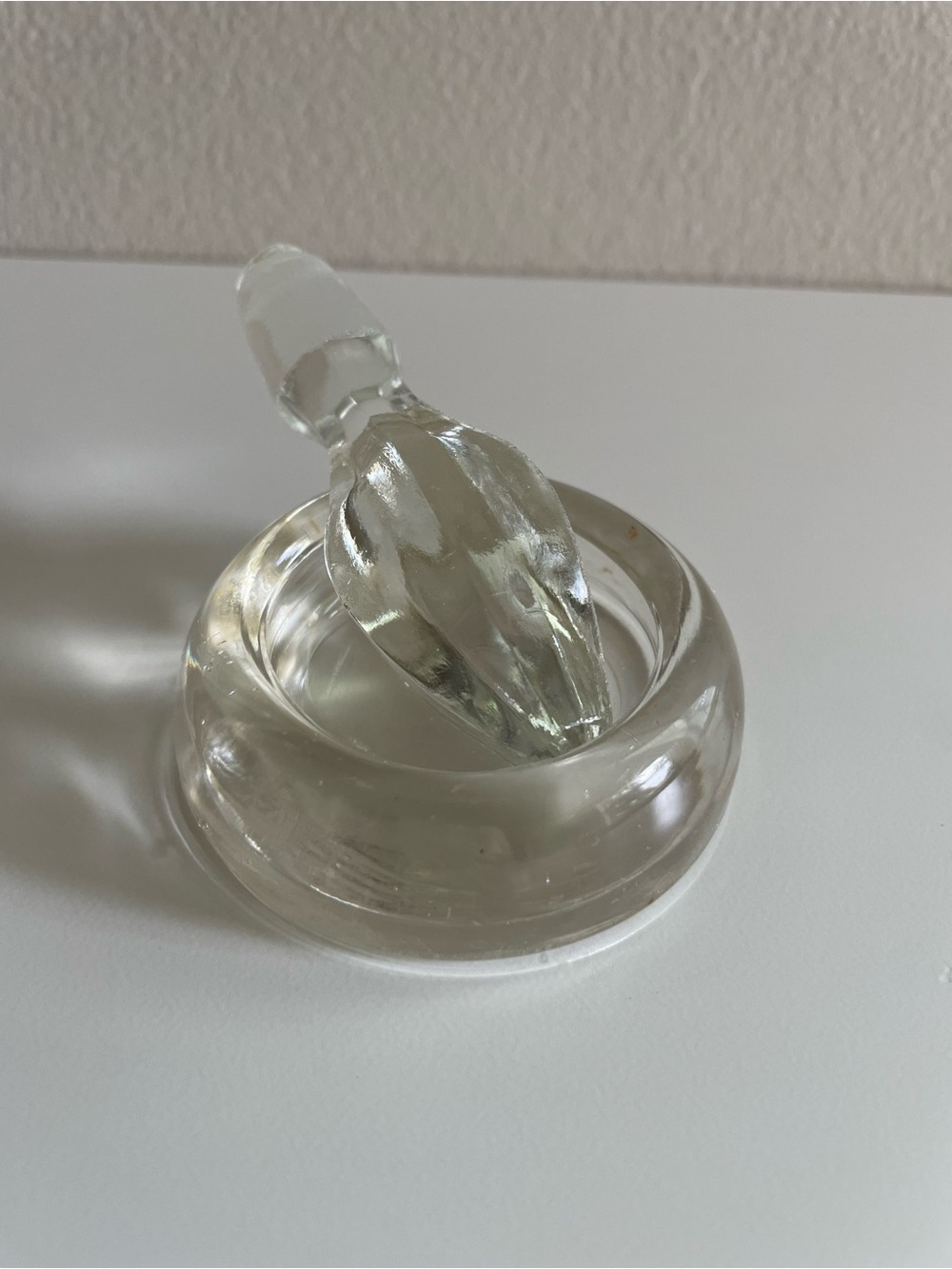 Vintage Glass Mortar & Pestle